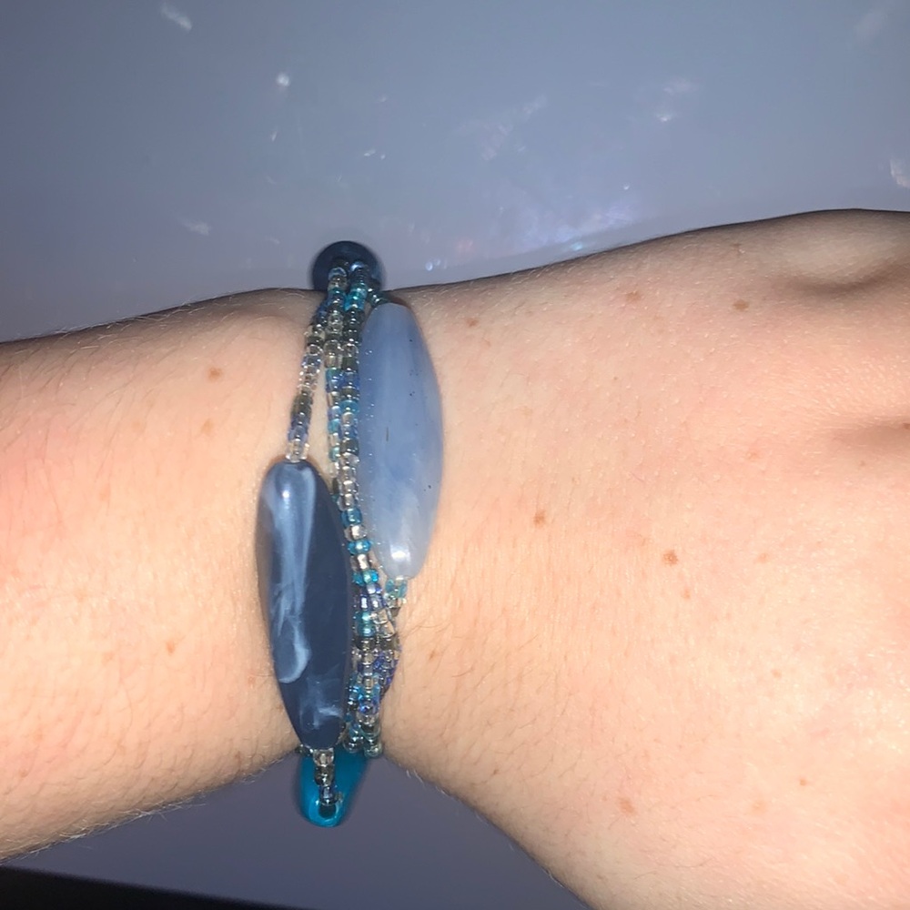 3/$5 Layered, Beaded, Marbled Bracelets